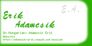 erik adamcsik business card